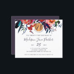 バジェットフローラシック21st誕生日パーティの招待状<br><div class="desc">素朴なモダンboho 21st大人の誕生日BUDGET手頃パーティの招待状テンプレートトレンディー完全に編集可能なタイポグラフィスクリプトと赤burgundy navyパープルインディゴboian花の花束縁どと円形の金属金ゴールド銅の金属の円を含むシックな                     購入する前にこのTHIS THIS BEFORE BEFORE PURCHASING!紙シートに手頃印刷されたバジェットカード（各シートは1枚のカードを持つ）。    価格の高さ最高のに関しては、私たちのアドバイスはセミグロス紙タイプ（文房具に使用するのに十分な厚さ）を選択する    封筒を選択しもして、エンベロープオプションを選択する。    表示を正確に受け取るため、テキストのすべての情報とスペルを再確認する – 印刷するする前に何もしない。    このカードは4.5インチx 5.6インチのサイズに対応。別のサイズのカードを選択し、文字がページ外に出る場合は、製品をカートに追加する前に、すべてを修正する必要がある。ライブ頼デザインサービスを救済お願い。</div>
