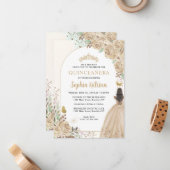 バジェットフローラシャンパン金ゴールドプリンセスキンセアニェラ ノートカード (正面/裏面インサイチュ)