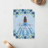 バジェットフローラダスティブルーグラムプリンセスキンセアニェラ ノートカード (正面/裏面インサイチュ)