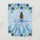 バジェットフローラダスティブルーグラムプリンセスキンセアニェラ ノートカード (正面/裏面)