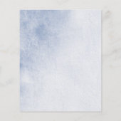 バジェットフローラダスティブルーシルバー結婚式招待状 (裏面)