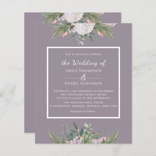 バジェットフローラダスティラバ結婚ンダーズフライヤー (正面/裏面)