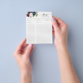 バジェットフローラネイビーブルーブルガンディーキッチンレシピ チラシ (手)