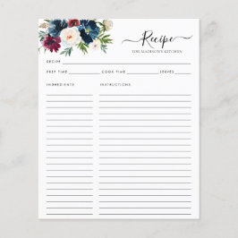 バジェットフローラネイビーブルーブルガンディーキッチンレシピ チラシ