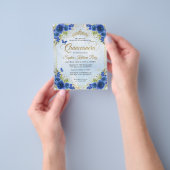 バジェットフローラネイビーブルー金ゴールドティアラキンセアニラ チラシ (手)