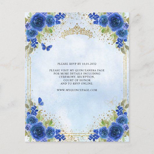 バジェットフローラネイビーブルー金ゴールドティアラキンセアニラ チラシ (裏面)