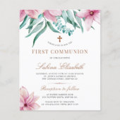 バジェットフローラピンクの聖なる最初の聖体拝領 チラシ (正面)