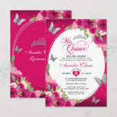 バジェットフローラピンクシルバーバタフライキンセアニラ ノートカード (正面/裏面)