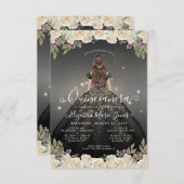 バジェットフローラブラック金ゴールドプリンセスキンセアニェラ ノートカード (正面/裏面)