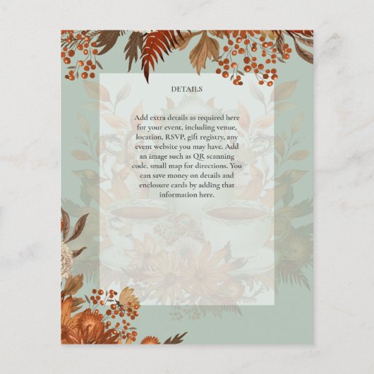 バジェットフローラボホテラコッタセージティーパーティーイベント (裏面)