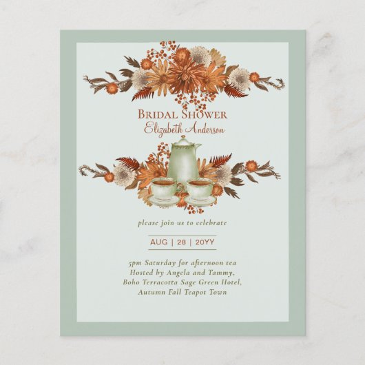 バジェットフローラボホテラコッタセージティーパーティーイベント (正面)