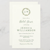 バジェットフローラモノグラムグリーナリーブライダルシャワー (正面/裏面)