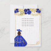 バジェットフローラ王室のブルーラテンアメリカ系女性チャラキンセアニェラ ノートカード (裏面)