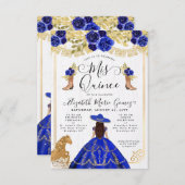 バジェットフローラ王室のブルーラテンアメリカ系女性チャラキンセアニェラ ノートカード (正面/裏面)