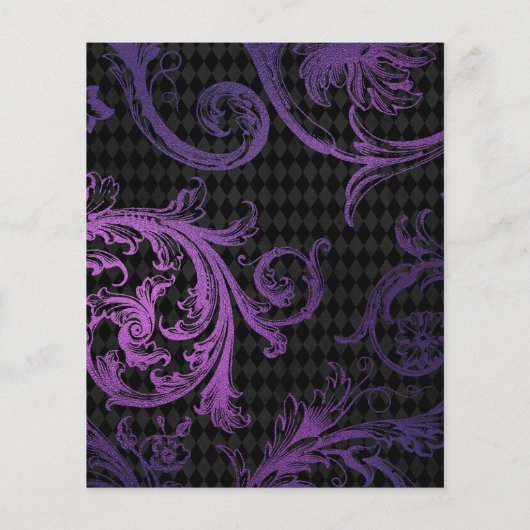 バジェットフローラ&レースゴシック結婚式招待状 チラシ (裏面)