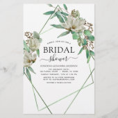 バジェットブライダルシャワーグリーナリーマグノリア招待状 (正面)