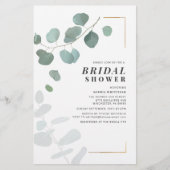 バジェットブライダルシャワーグリーナリーユーカリプキュラント 便箋 (正面)