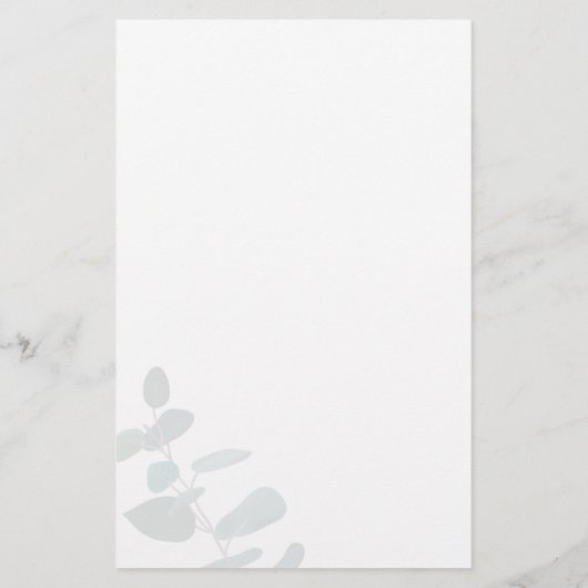 バジェットブライダルシャワーグリーナリーユーカリプキュラント 便箋 (裏面)