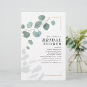 バジェットブライダルシャワーグリーナリーユーカリプキュラント 便箋 (スタンド正面)