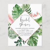 バジェットブライダルシャワートロピカルパームウォーターカラー (正面)