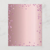 バジェットブライダルシャワーパリエッフェルピンクの招待 (裏面)