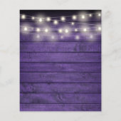 バジェットブライダルシャワーパープルスクイズレモン招待状 (裏面)