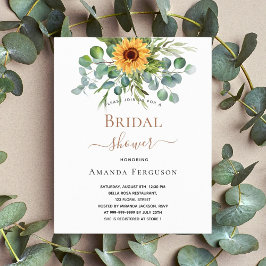 バジェットブライダルシャワーヒマワリeucalyptus