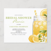 バジェットブライダルシャワーピクニックレモン招待状 (正面)