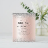 バジェットブライダルシャワーピンクグリッターバラ金ゴールドシルバー (スタンド正面)