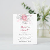 バジェットブライダルシャワーピンク花模様エレガントシルバー (スタンド正面)