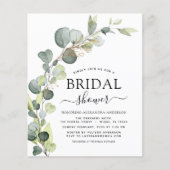 バジェットブライダルシャワーフォトユーカリ招待状 チラシ (正面)