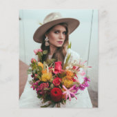 バジェットブライダルシャワーフォト素朴ウッド招待状 チラシ (裏面)