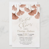 バジェットブライダルシャワーフォージュテラコット招待状 (正面)