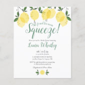 バジェットブライダルシャワーメインスクイズレモン招待状 (正面)
