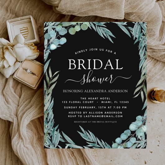 バジェットブライダルシャワーユーカリプスグリーンリー