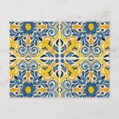 バジェットブライダルシャワーヴィンテージレモ地中海のン インビテーションポストカード (裏面)