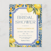 バジェットブライダルシャワーヴィンテージレモ地中海のン シーズンポストカード (正面)