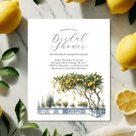 バジェットブライダルシャワー招待状ウォーターカラーシトラス チラシ
