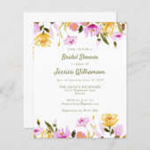 バジェットブライダルシャワー招待状 – ガーデンフローラ (正面/裏面)