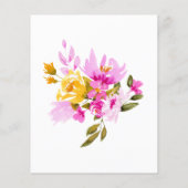 バジェットブライダルシャワー招待状 – ガーデンフローラ (裏面)