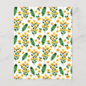 バジェットブライダルシャワー招待状 – 黄フローラ (裏面)