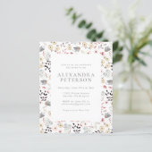 バジェットブライダルシャワー招待素朴フローラ (スタンド正面)