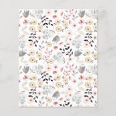 バジェットブライダルシャワー招待素朴フローラ (裏面)