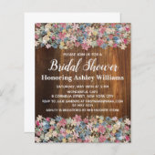 バジェットブライダルシャワー招素朴待フラワーボホ (正面/裏面)
