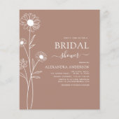 バジェットブライダルシャワー植物学フローラ招待状 チラシ (正面)