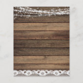 バジェットブライダルシャワー素朴ファームハウス招待状 チラシ (裏面)