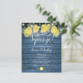 バジェットブライダルシャワー素朴レモンスクイーズ招待状 (スタンド正面)