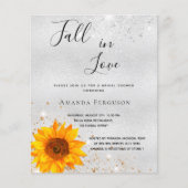 バジェットブライダルシャワー銀ひまわりメタル秋 (正面)