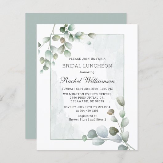 バジェットブライダルルンチョンユーカリプスグリーンリー (正面/裏面)