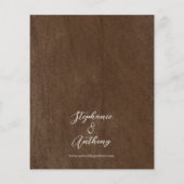 バジェットブラウンオータムフローラ結婚式招待状 (裏面)